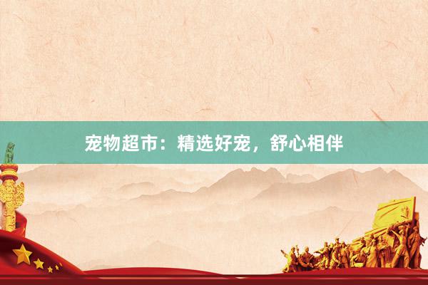 宠物超市：精选好宠，舒心相伴